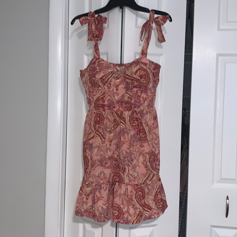 Pink paisley sun dress
